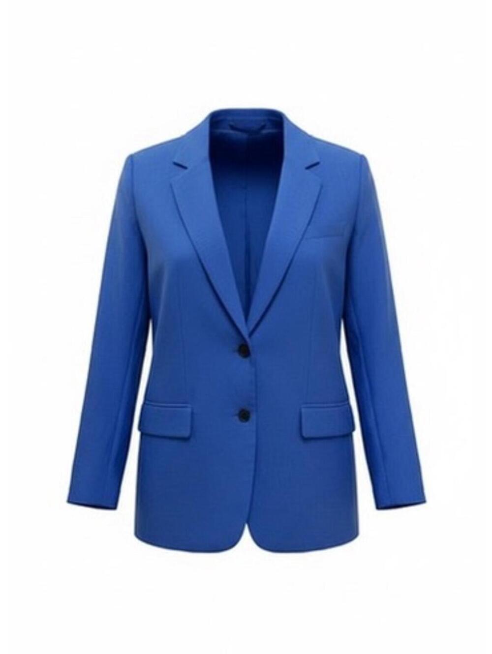 Loft Bright Cobalt Blue Singled Breasted Linen Blend Size 6 Blazer Jacket
